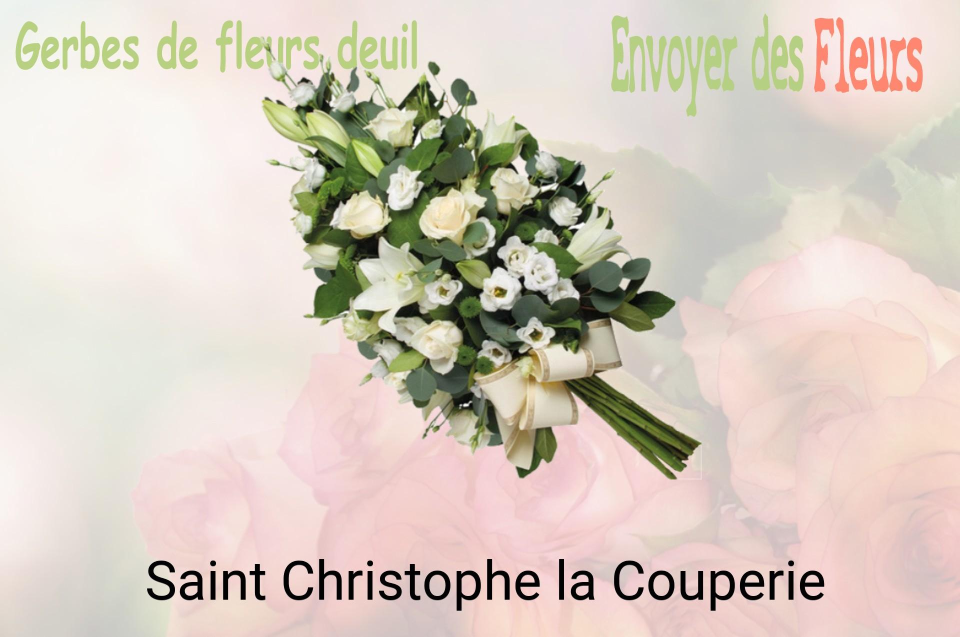 Gerbe de fleurs de deuil livrée à Saint-Christophe-la-Couperie